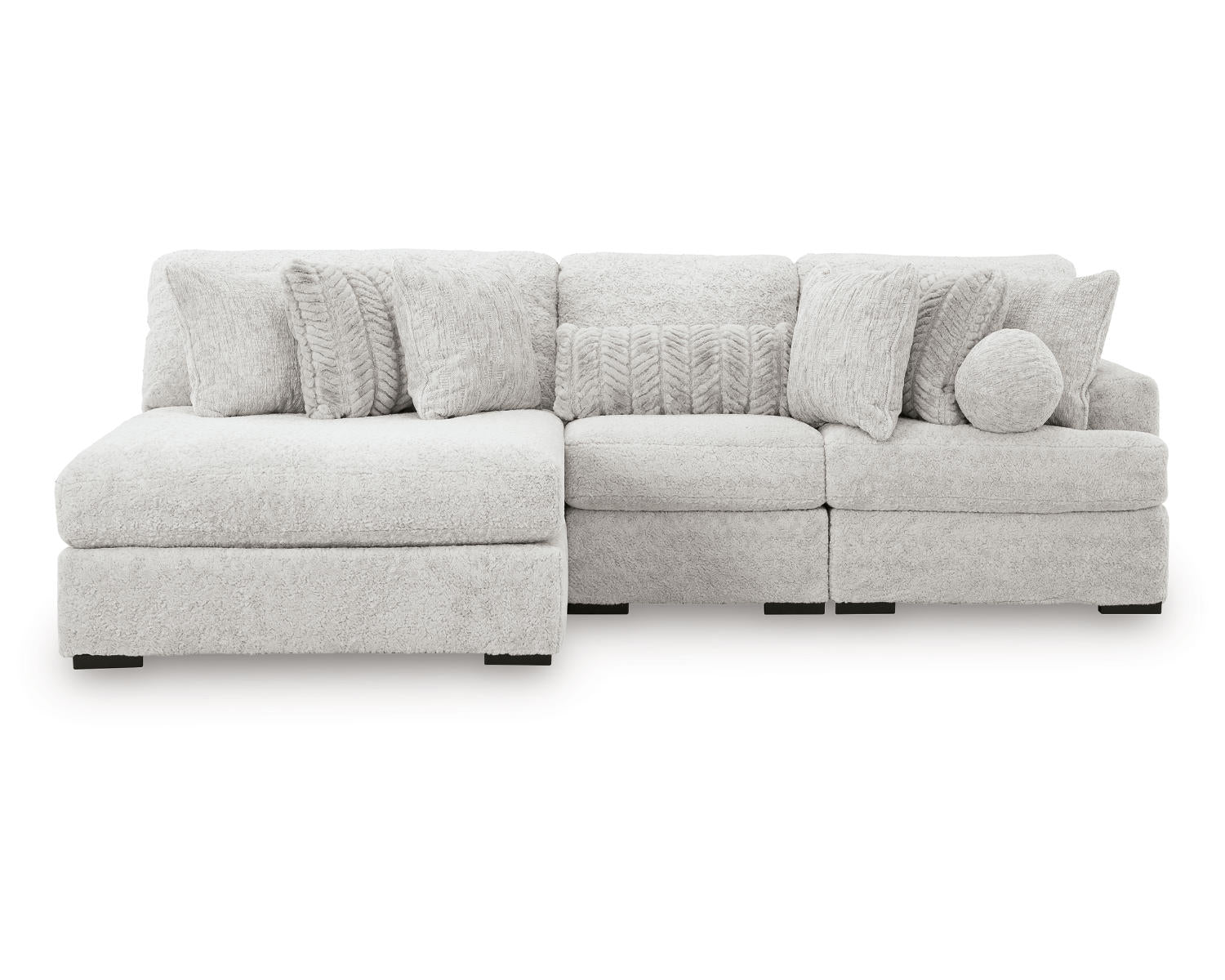 Cuddle Plush 3-Piece Sectional with Chaise