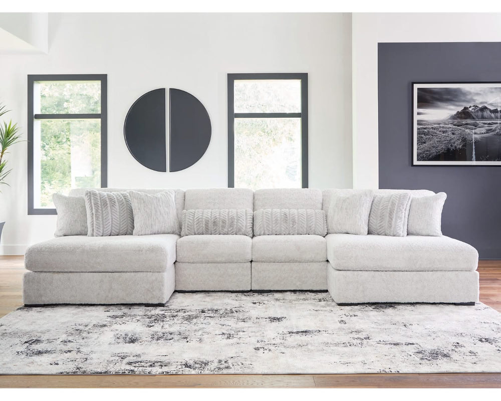 Cuddle Plush 4-Piece Sectional with Chaise