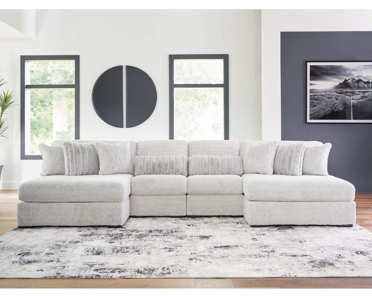 Cuddle Plush 4-Piece Sectional with Chaise