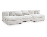 Cuddle Plush 4-Piece Sectional with Chaise
