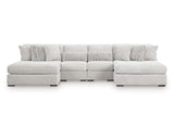 Cuddle Plush 4-Piece Sectional with Chaise