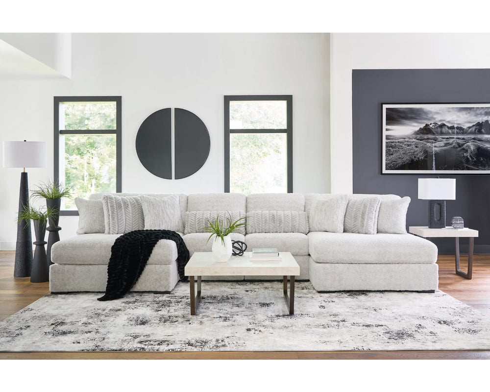 Cuddle Plush 4-Piece Sectional with Chaise