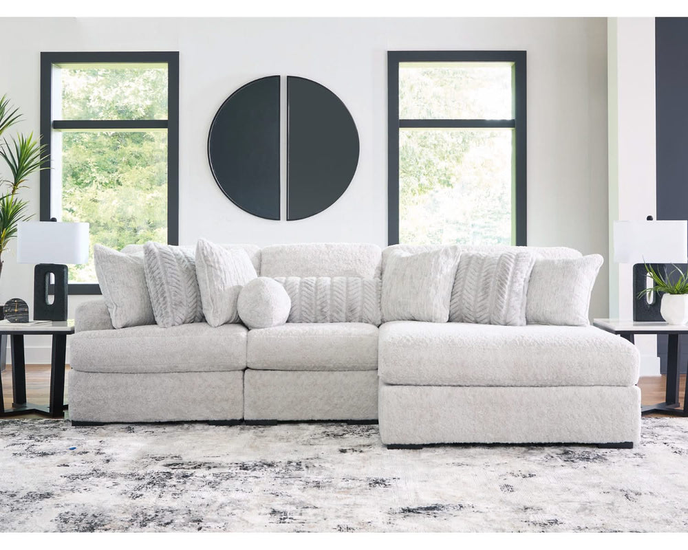 Cuddle Plush 3-Piece Sectional with Chaise