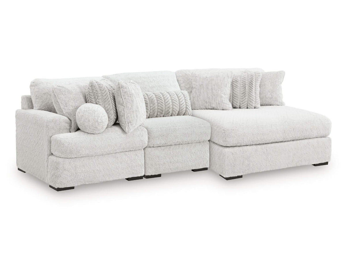 Cuddle Plush 3-Piece Sectional with Chaise