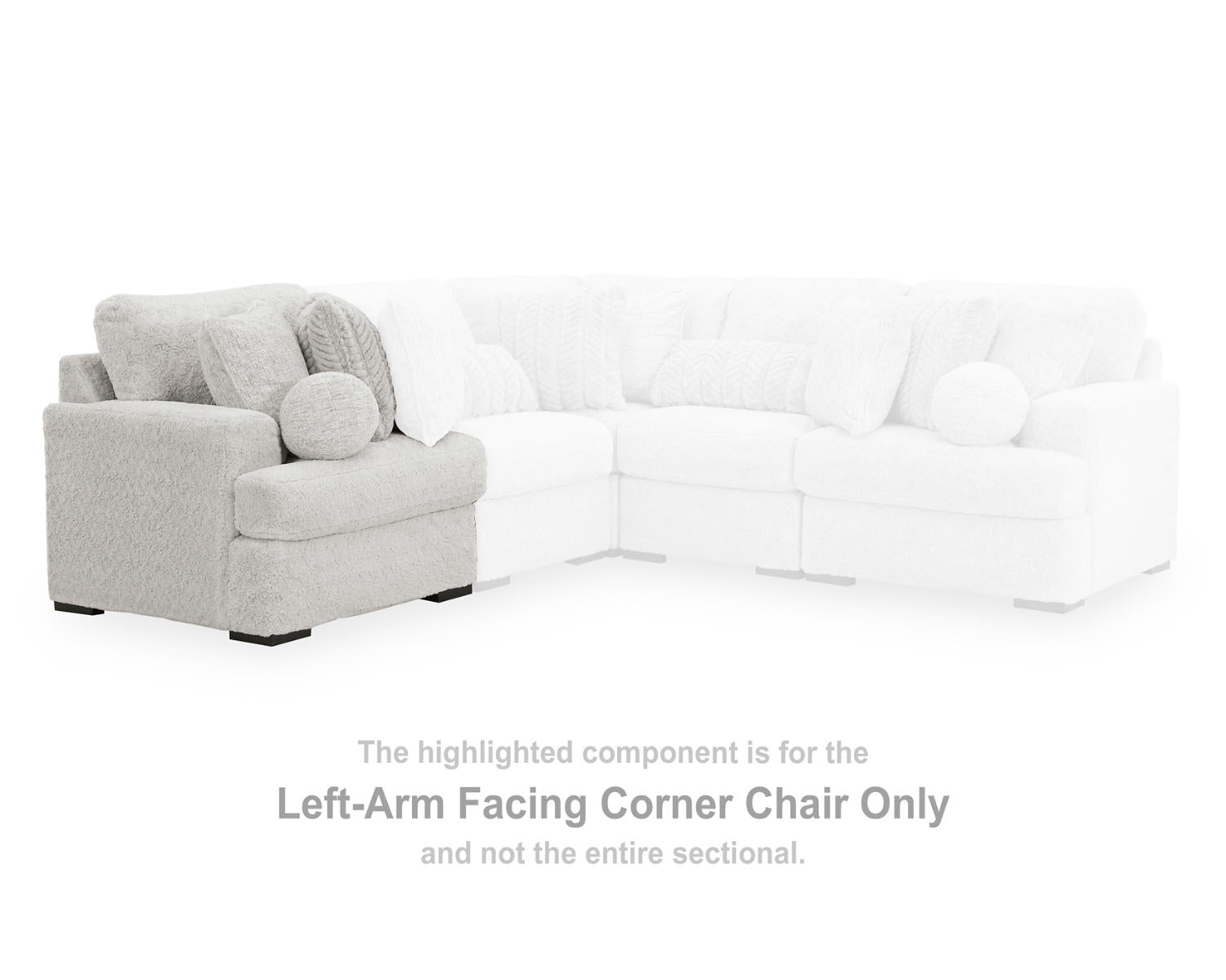 Cuddle Plush Left-Arm Facing Corner Chair