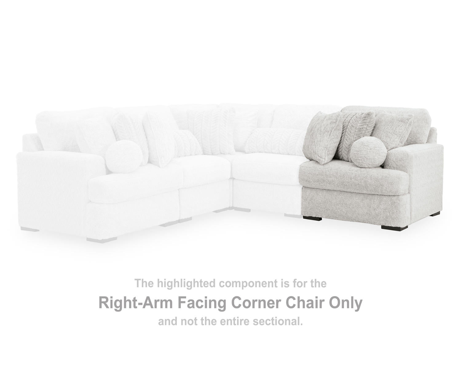 Cuddle Plush Right-Arm Facing Corner Chair
