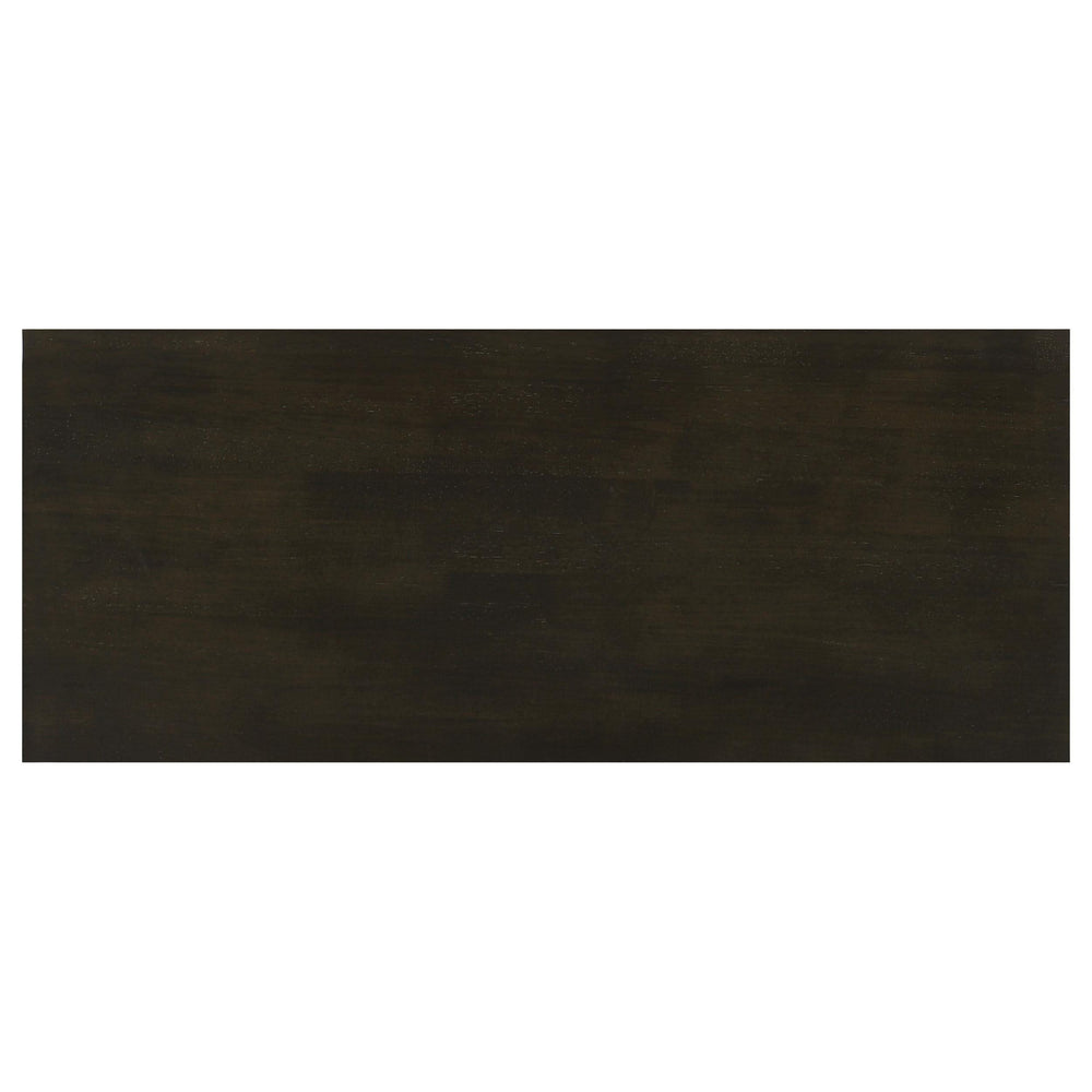 Consola de entrada Rachelle de madera de dos estantes en color merlot oscuro