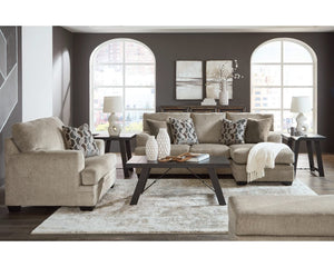 Stonemeade Sofa Chaise, Oversized Chair, and Ottoman