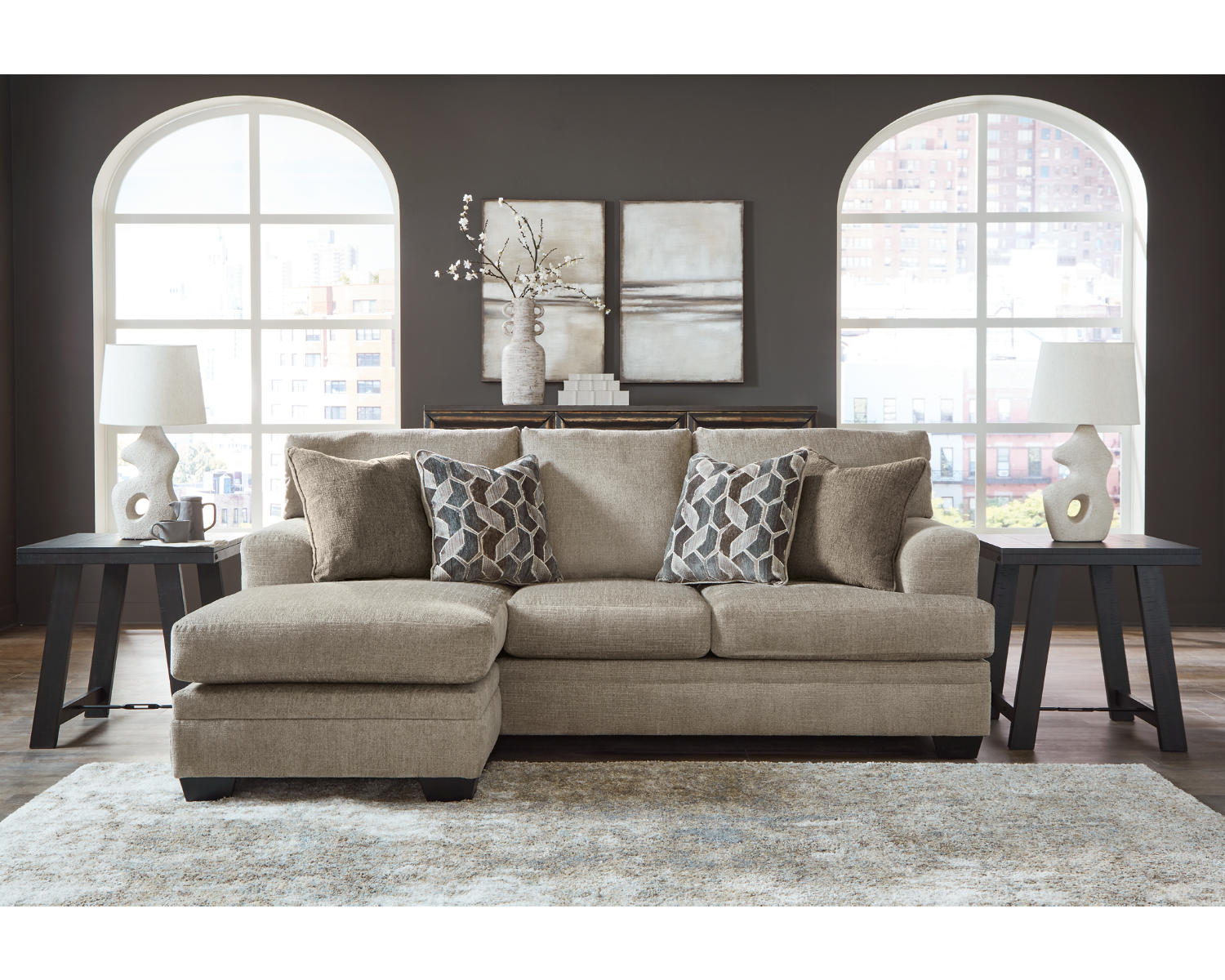 Stonemeade Sofa Chaise and Oversized Chair