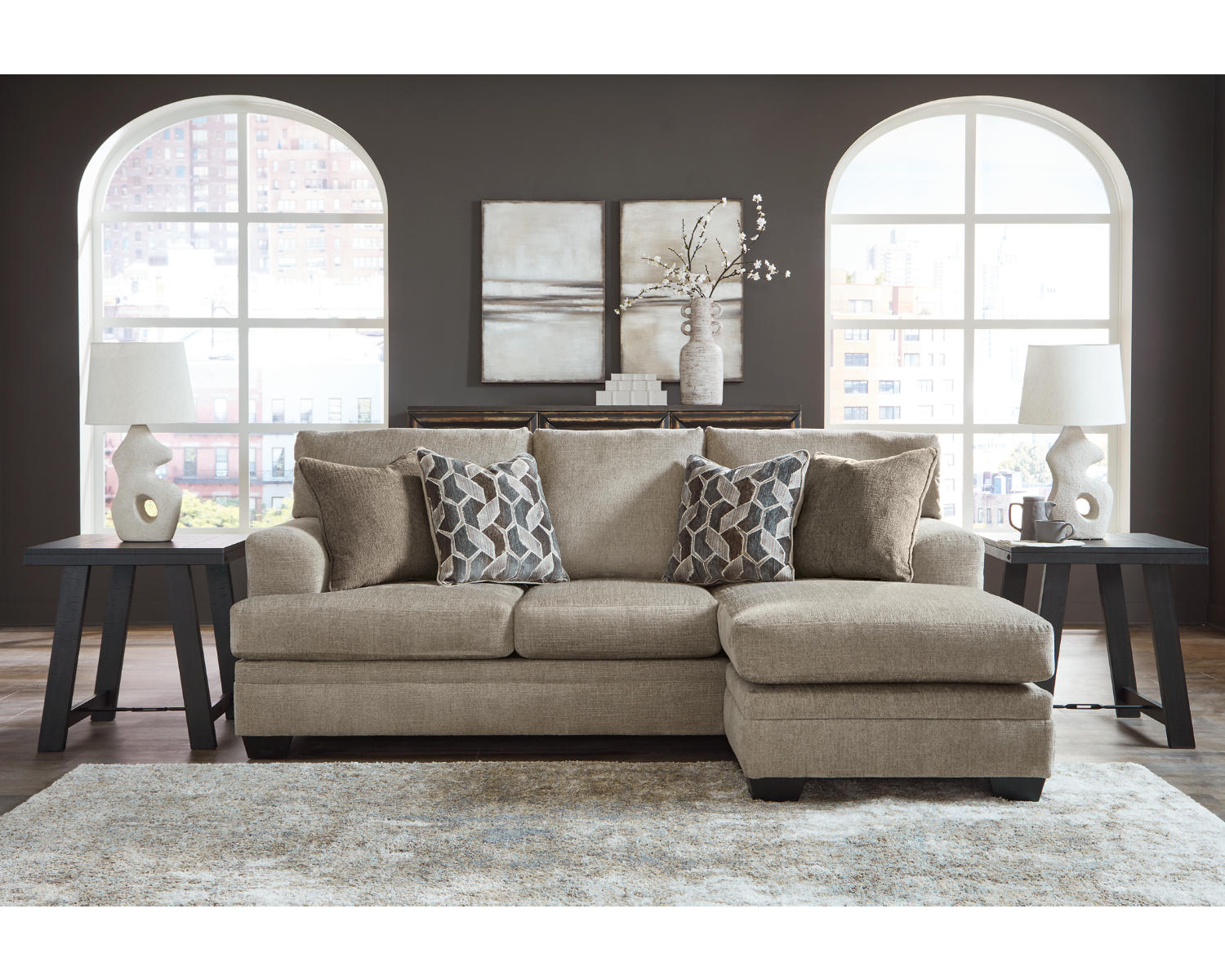 Stonemeade Sofa Chaise and Oversized Chair