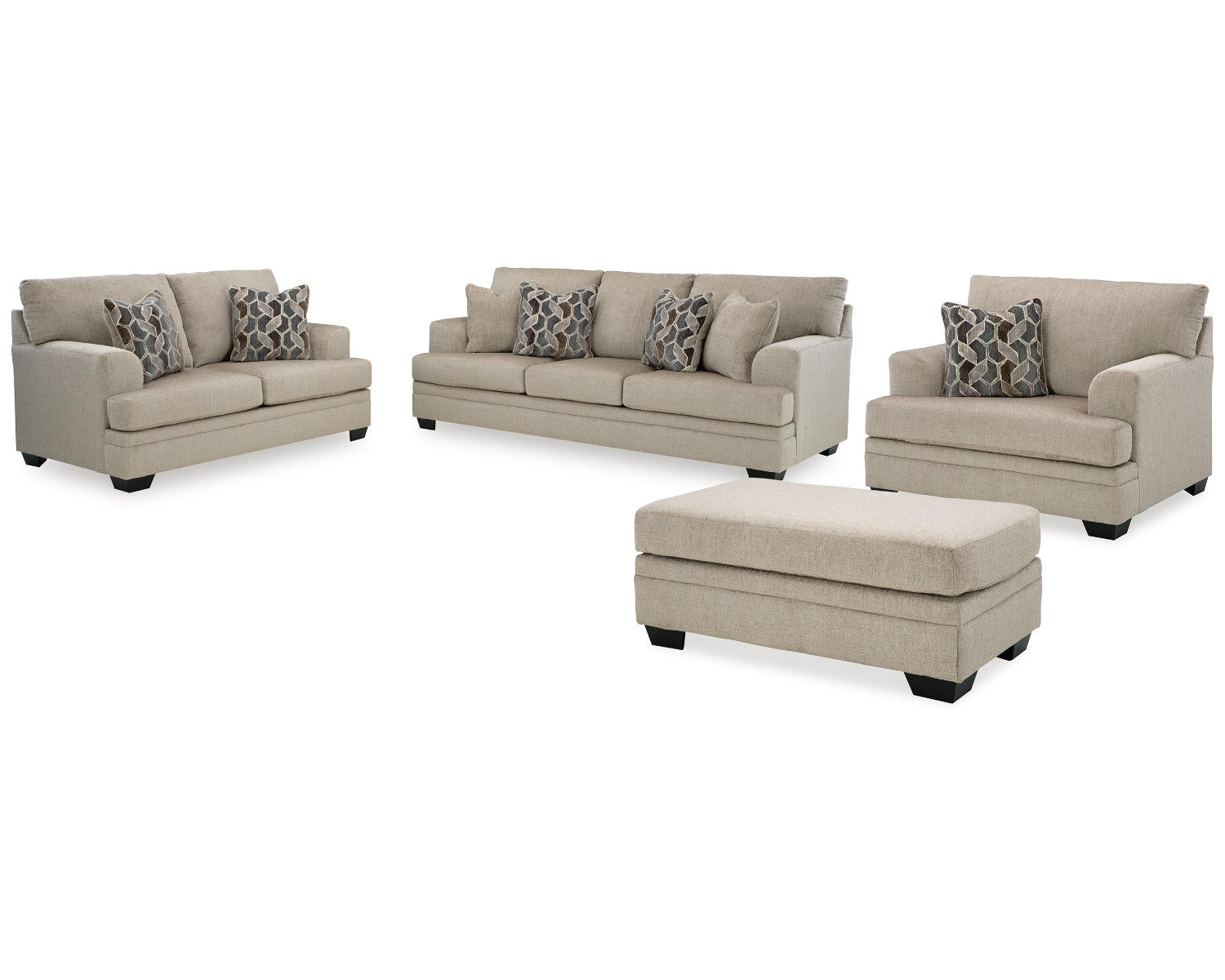 Stonemeade Sofa, Loveseat, Oversized Chair and Ottoman