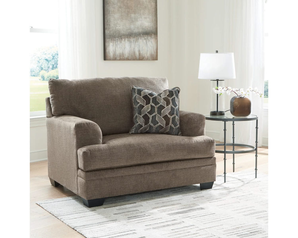 Sofá chaise longue Stonemeade, sillón extragrande y otomana