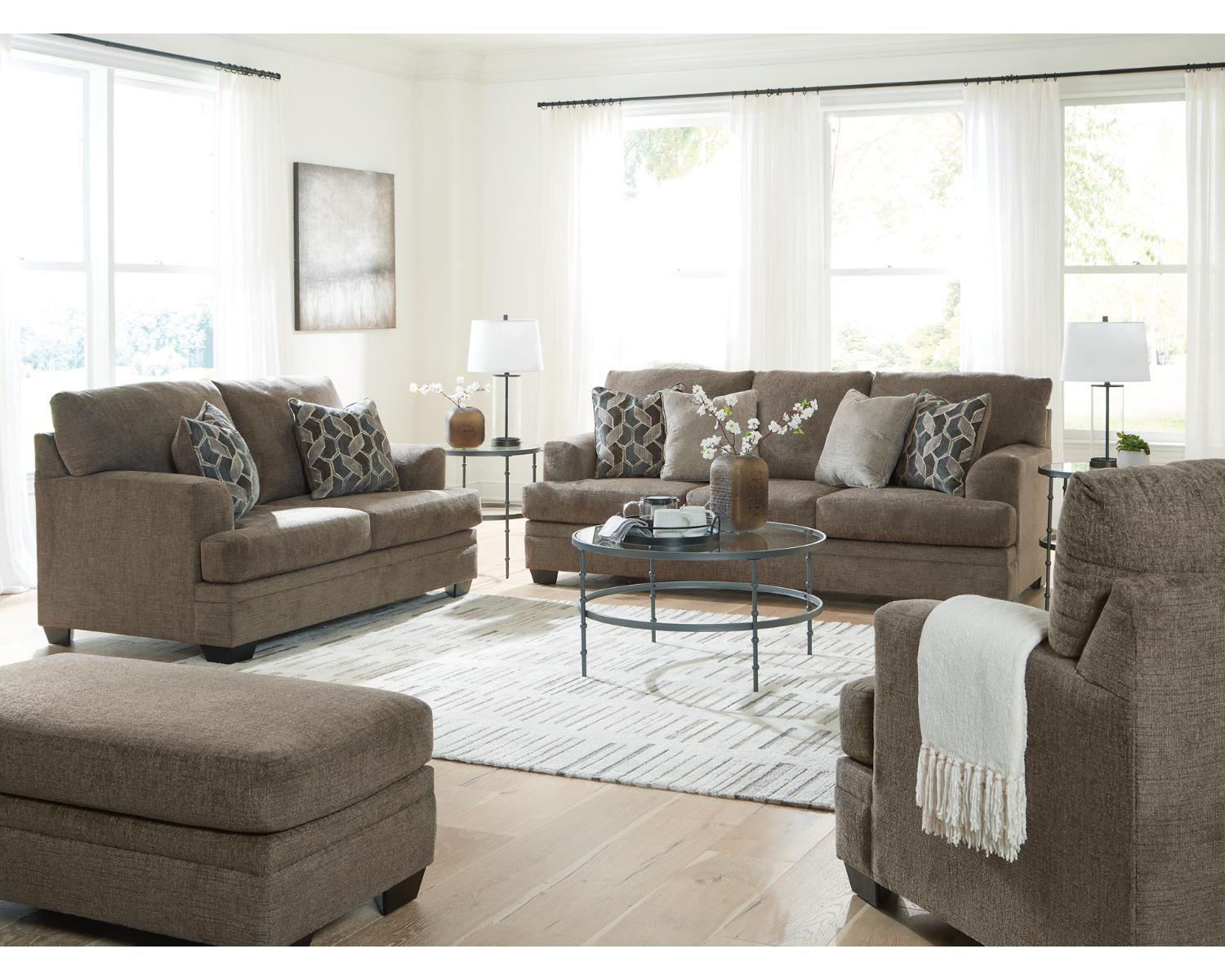 Stonemeade Sofa, Loveseat, Oversized Chair and Ottoman