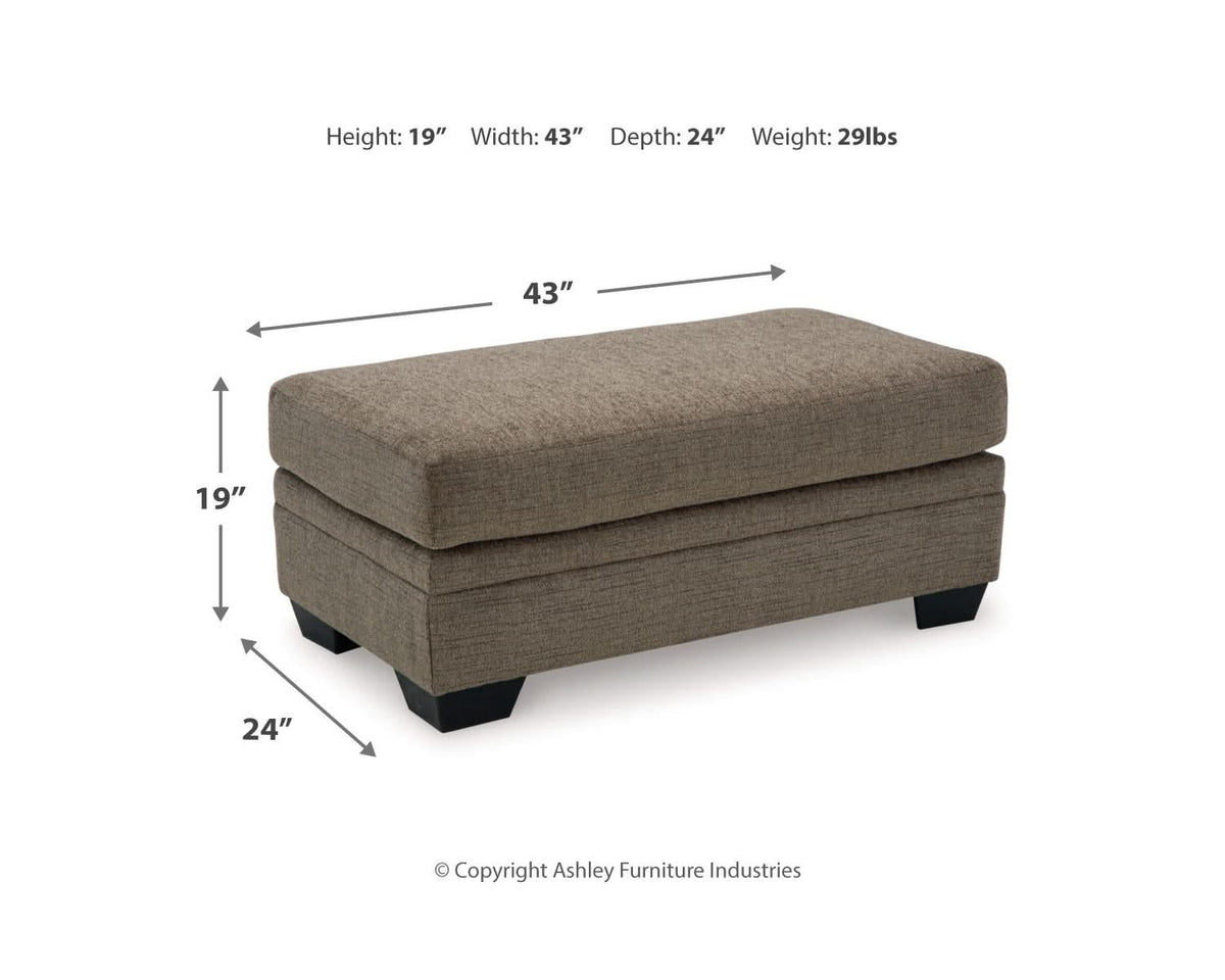 Sofá chaise longue Stonemeade, sillón extragrande y otomana