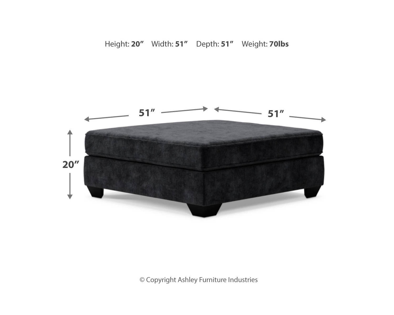 Lavernett 3-Piece Sectional and Oversized Ottoman