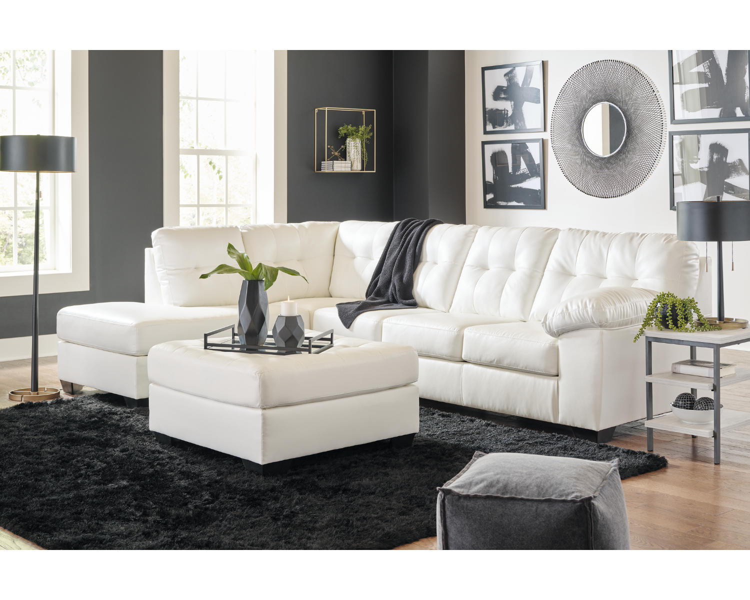 Donlen 2-Piece Sectional with Ottoman