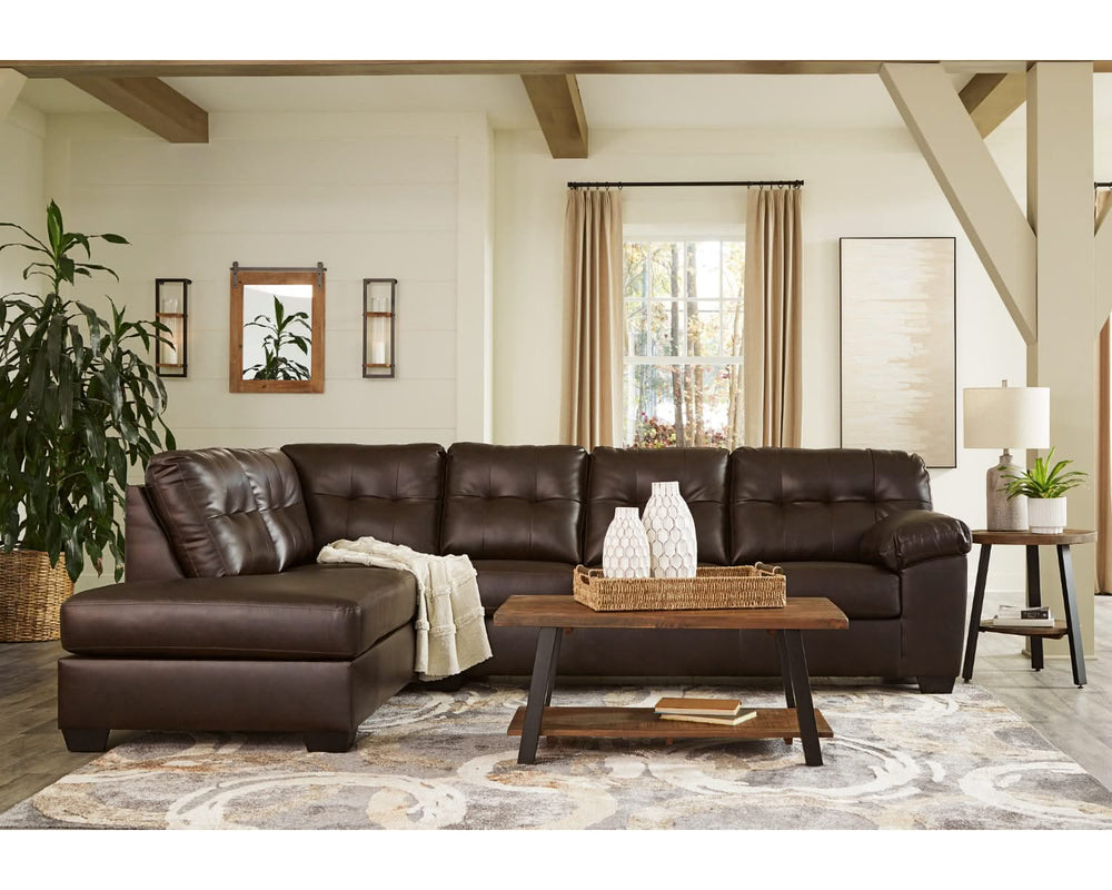 Seccional de 2 piezas con chaise longue Donlen