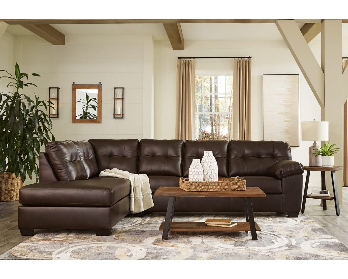 Seccional de 2 piezas con chaise longue Donlen