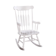 Gina Spindle Back Solid Wood Rocking Chair White