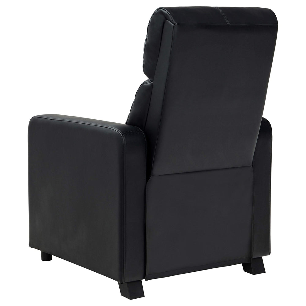 Juego de sala de estar reclinable con mechones tapizados Toohey en negro