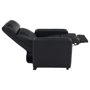 Juego de sala de estar reclinable con mechones tapizados Toohey en negro