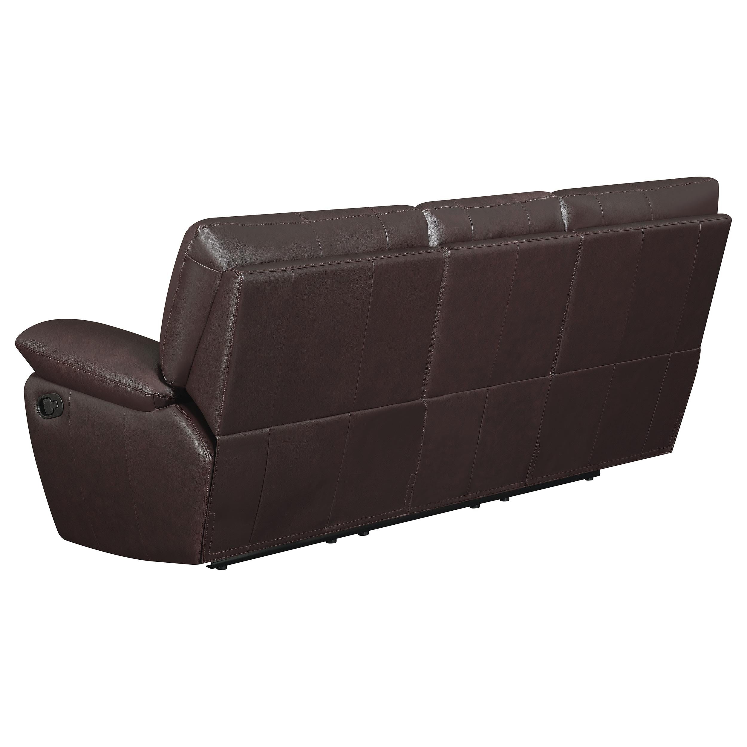 Clifford Upholstered Pillow Top Arm Living Room Set Chocolate Brown