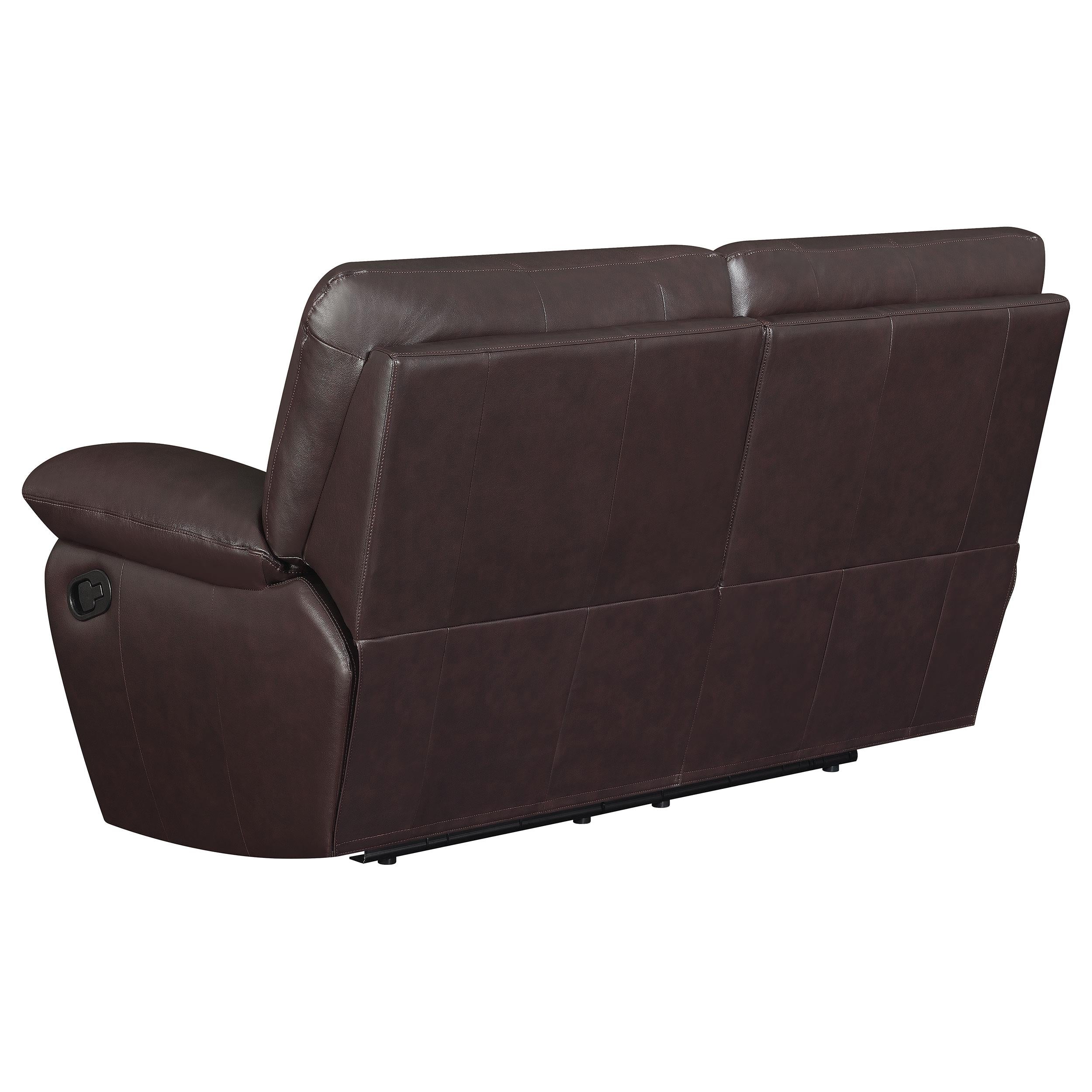 Clifford Upholstered Pillow Top Arm Living Room Set Chocolate Brown