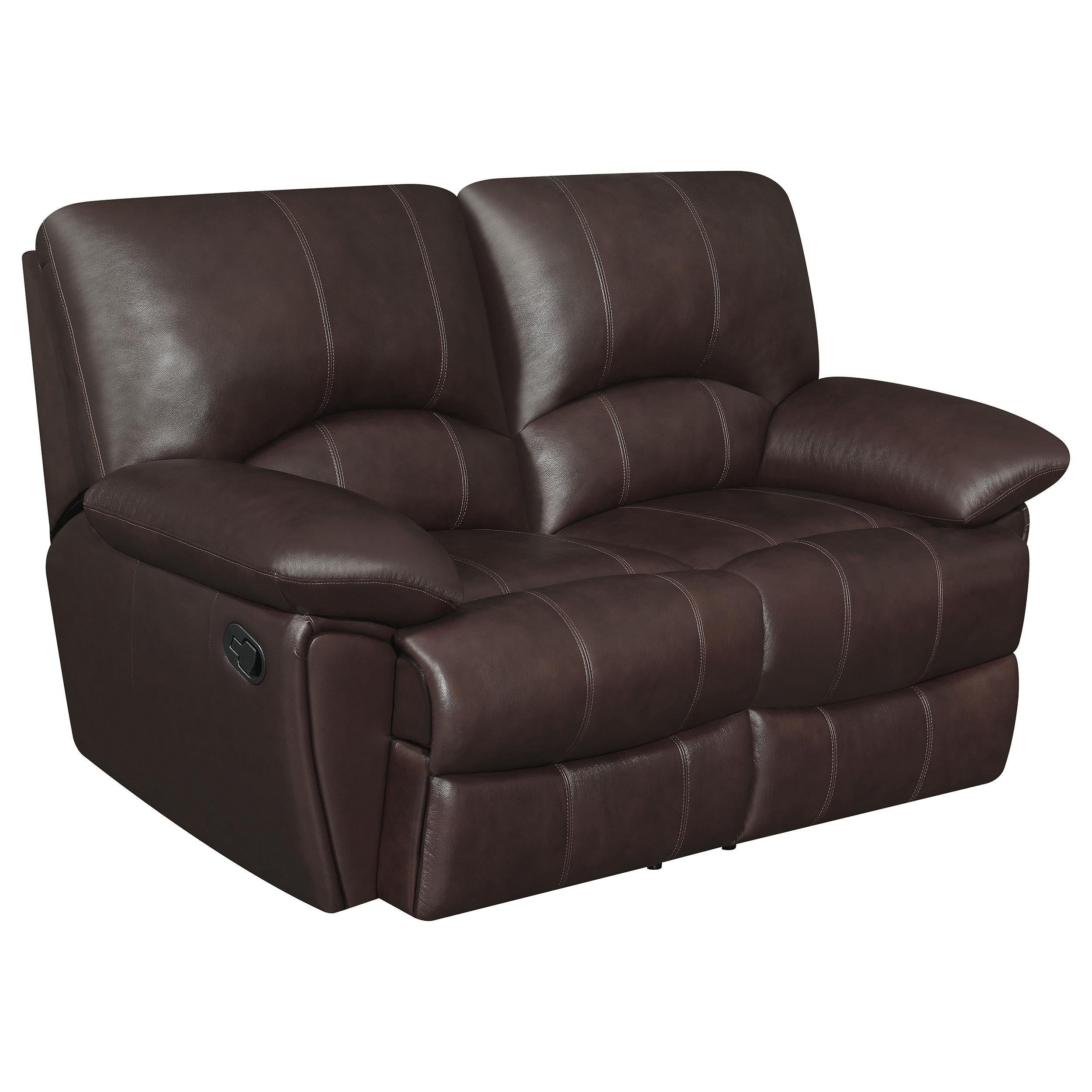 Clifford Pillow Top Arm Motion Loveseat Chocolate