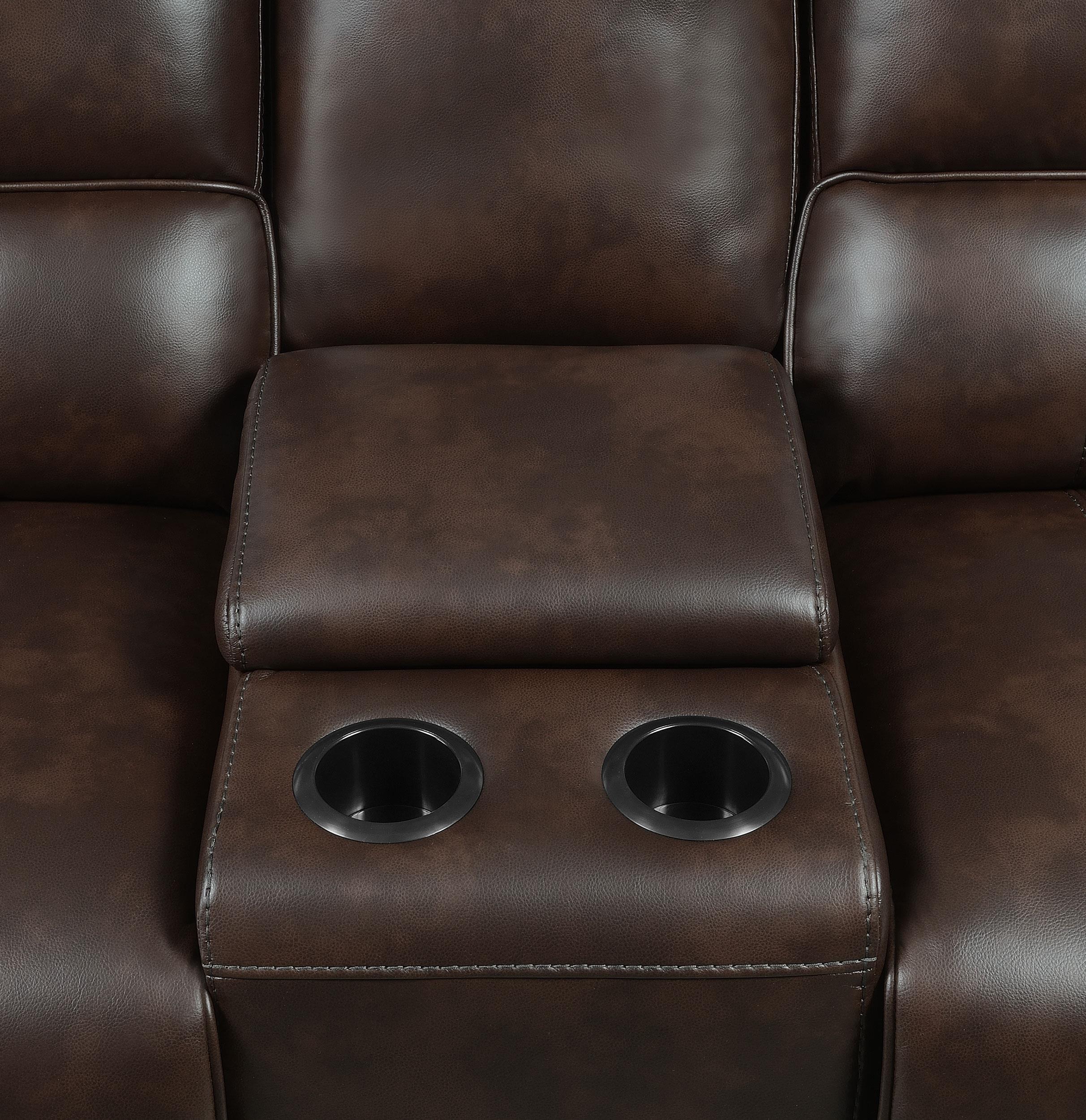 Brunson 3-piece Upholstered Reclining Sectional Sofa Brown
