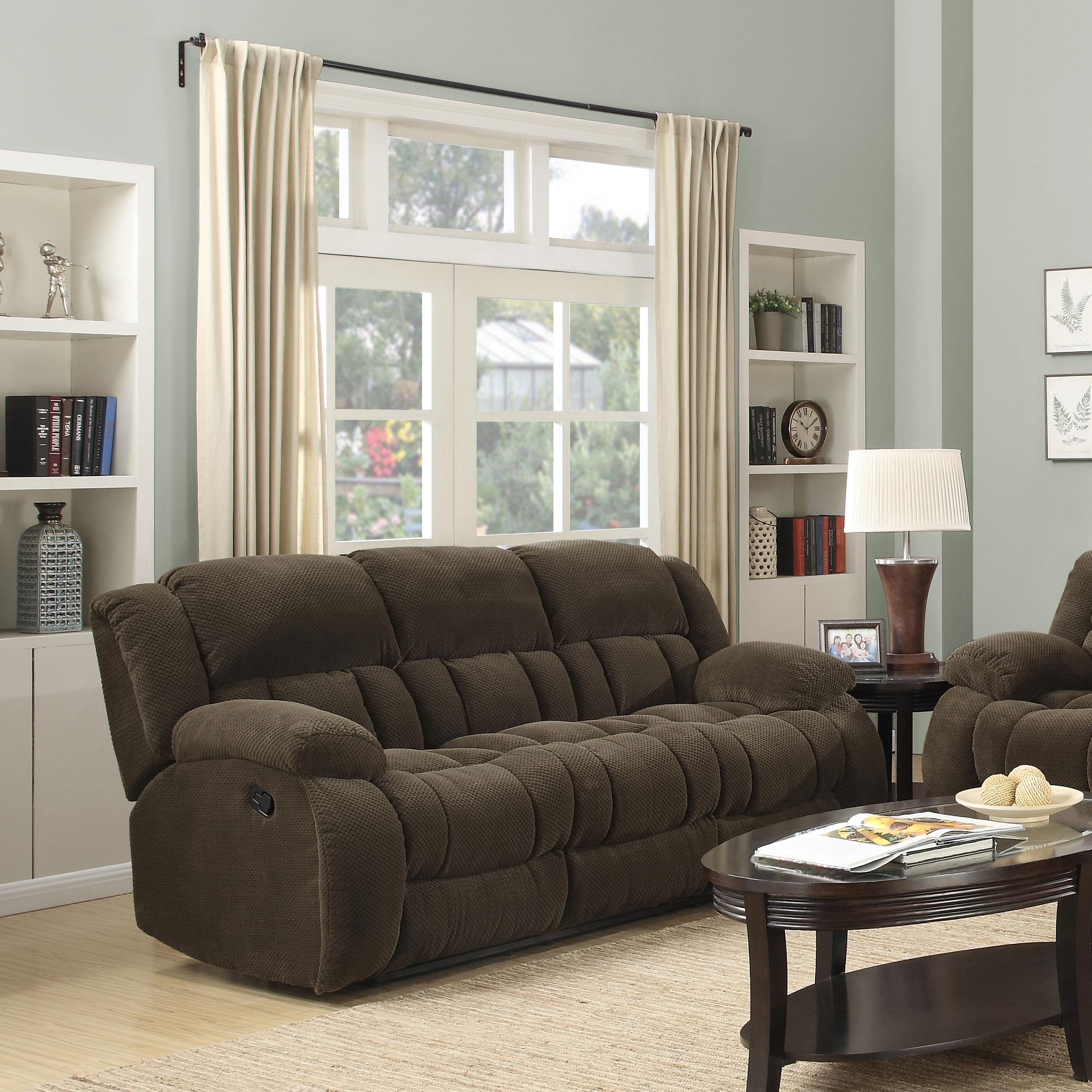 Weissman Pillow Top Arm Motion Sofa Chocolate