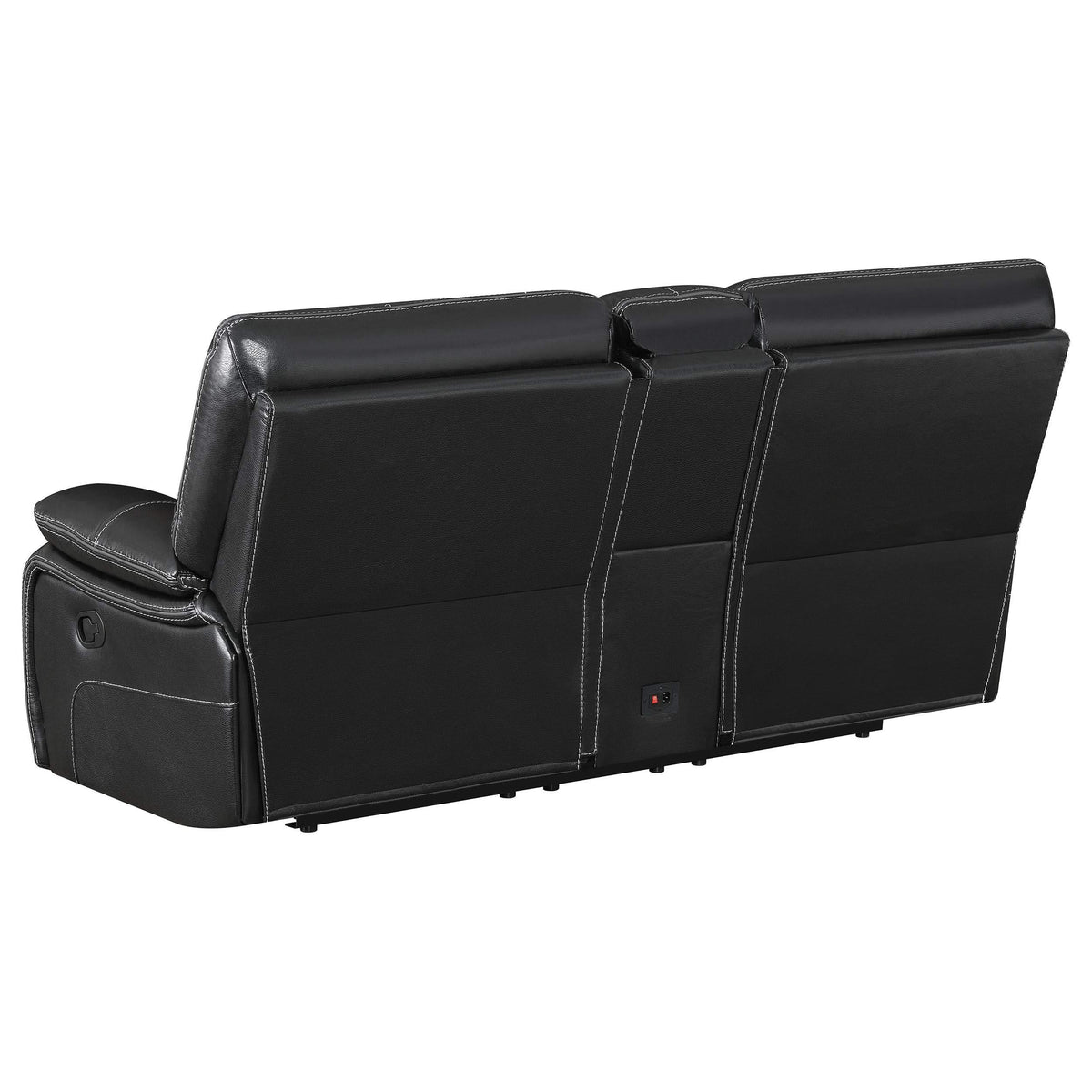 Loveseat Willemse Motion con consola, color negro