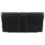 Loveseat Willemse Motion con consola, color negro