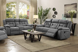 Conjunto de sofá reclinable móvil tapizado Higgins de 2 piezas, gris