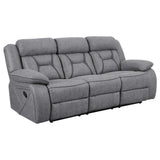 Conjunto de sofá reclinable móvil tapizado Higgins de 2 piezas, gris