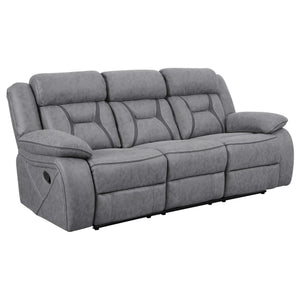 Conjunto de sofá reclinable móvil tapizado Higgins de 2 piezas, gris