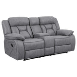 Conjunto de sofá reclinable móvil tapizado Higgins de 2 piezas, gris