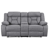 Conjunto de sofá reclinable móvil tapizado Higgins de 2 piezas, gris