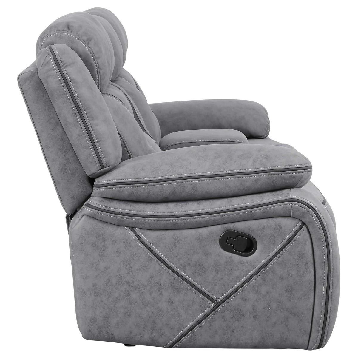 Conjunto de sofá reclinable móvil tapizado Higgins de 2 piezas, gris