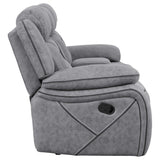 Conjunto de sofá reclinable móvil tapizado Higgins de 2 piezas, gris