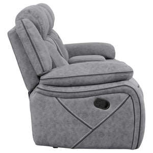 Conjunto de sofá reclinable móvil tapizado Higgins de 2 piezas, gris