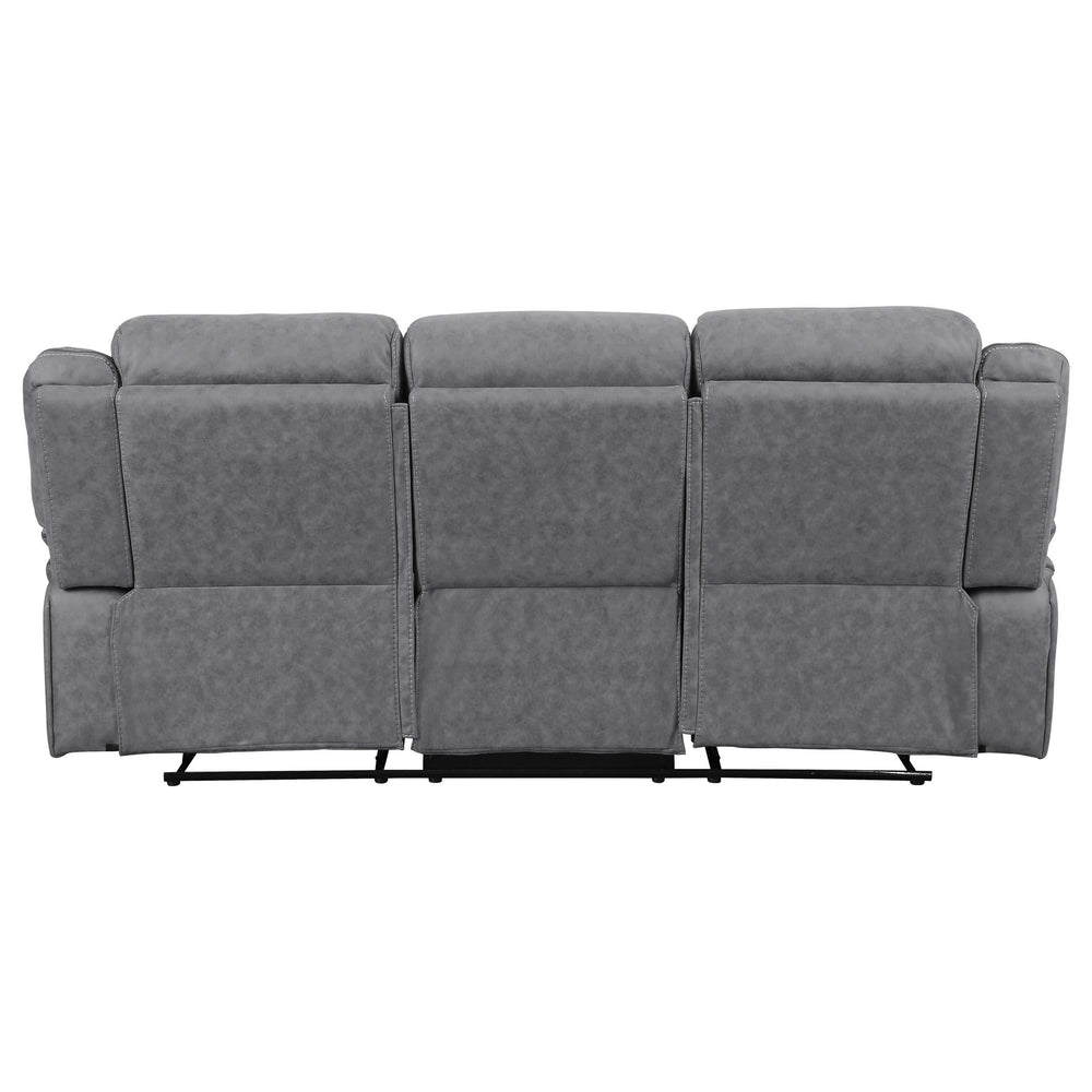 Conjunto de sofá reclinable móvil tapizado Higgins de 3 piezas, gris