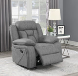 Sillón reclinable tapizado Higgins gris