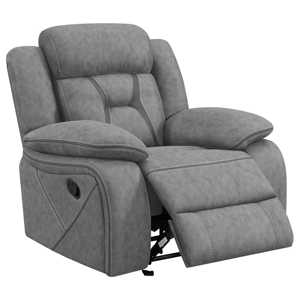 Sillón reclinable tapizado Higgins gris