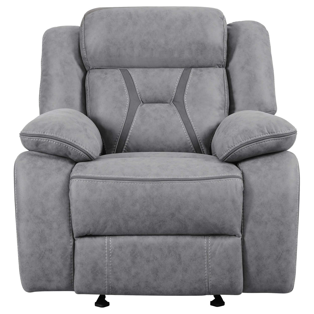Sillón reclinable tapizado Higgins gris