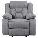 Sillón reclinable tapizado Higgins gris