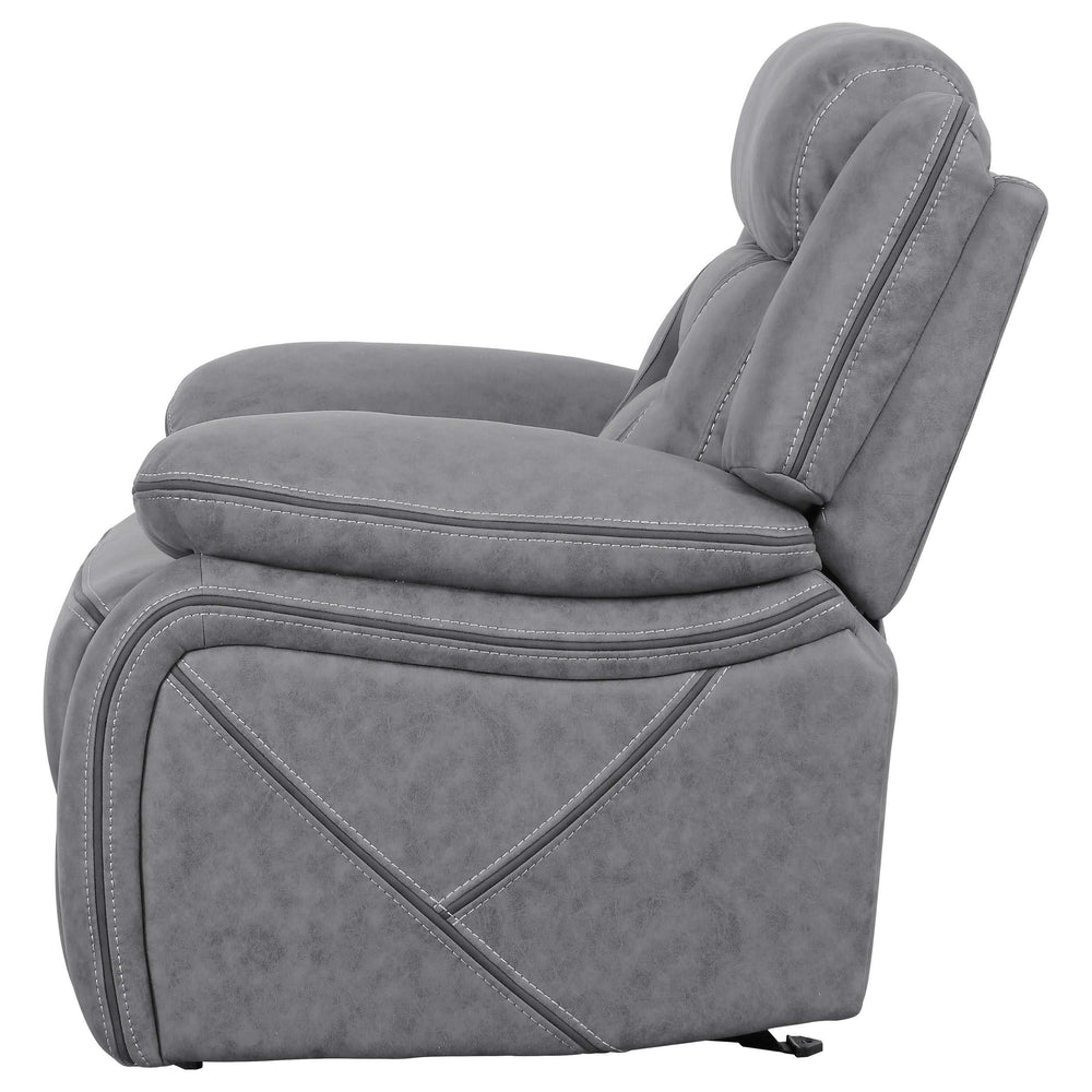 Sillón reclinable tapizado Higgins gris
