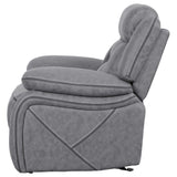 Sillón reclinable tapizado Higgins gris