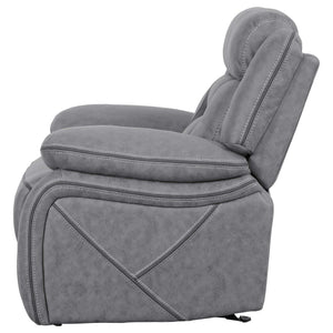 Sillón reclinable tapizado Higgins gris