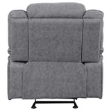Sillón reclinable tapizado Higgins gris