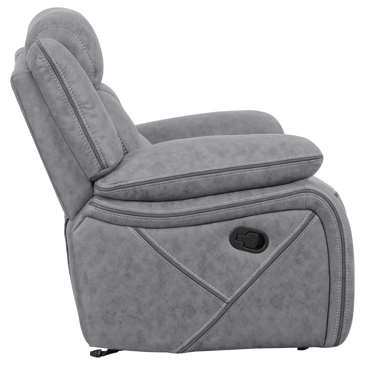 Sillón reclinable tapizado Higgins gris